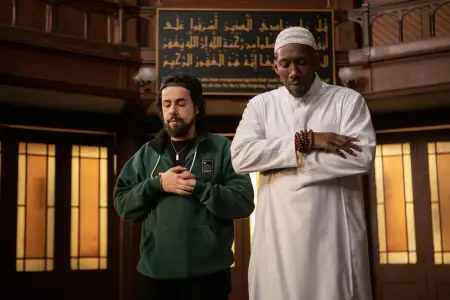A photo of Ramy Youssef and Mahershala Ali in season two of "Ramy"